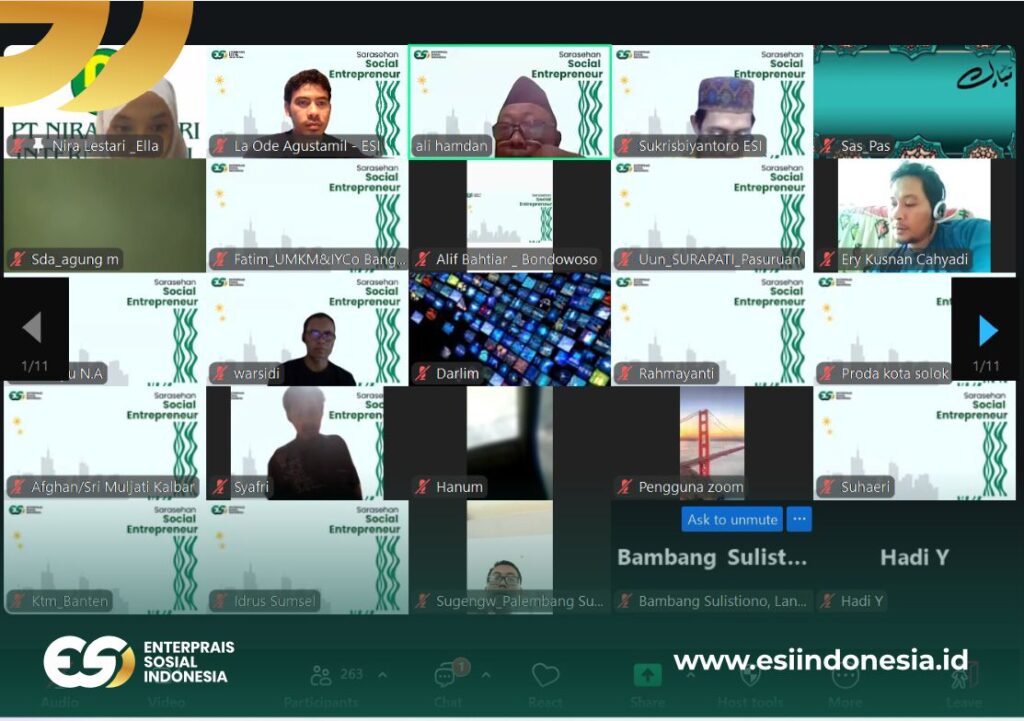 Enterprise Sosial Indonesia Hadirkan Dr. Ella Rizki dalam Agenda Sarasehan Social Entrepreneur